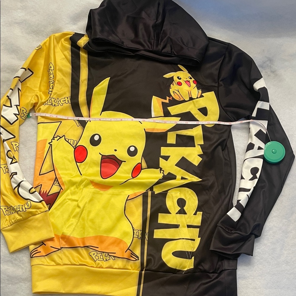 Pikachu Hoodie - Black and Yellow new adult, small or youth extra large.